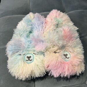 Justice girls furry slippers